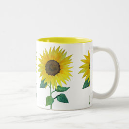 Taza Bicolor Girasol de granja