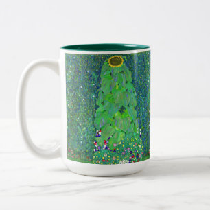 Taza Bicolor Girasol de Gustav Klimt