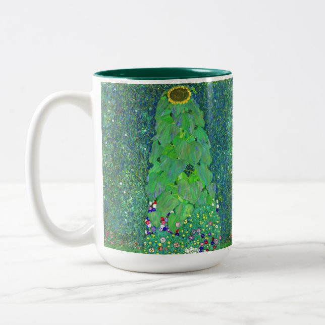 Taza Bicolor Girasol de Gustav Klimt (Izquierda)