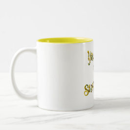 Taza Bicolor Girasol Eres mi cita Sunshine