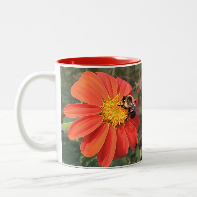 Taza Bicolor Girasol mexicano y abeja (Izquierda)