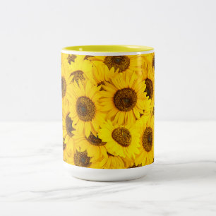 Taza Bicolor Girasoles