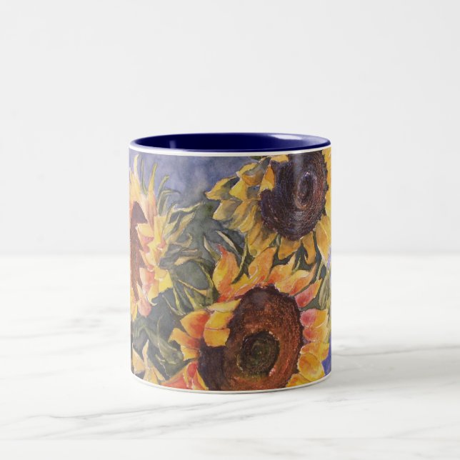 Taza Bicolor Girasoles (Centro)