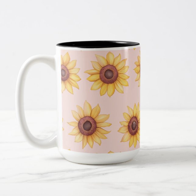Taza Bicolor "girasoles" (Izquierda)