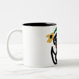 Taza Bicolor girasoles dálmatas