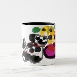 Taza Bicolor girasoles dálmatas