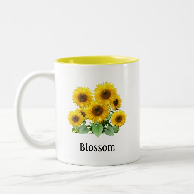 Taza Bicolor Girasoles floreciendo (Izquierda)