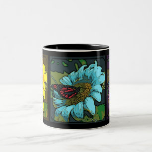 Taza Bicolor 'Girasoles pintados