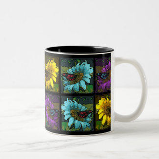 Taza Bicolor 'Girasoles pintados 2'
