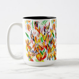 Taza Bicolor Girasoles y abejas 