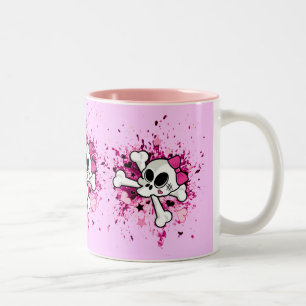 Taza Bicolor Girlie Skull