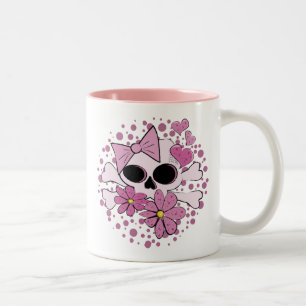 Taza Bicolor Girly Punk Skull