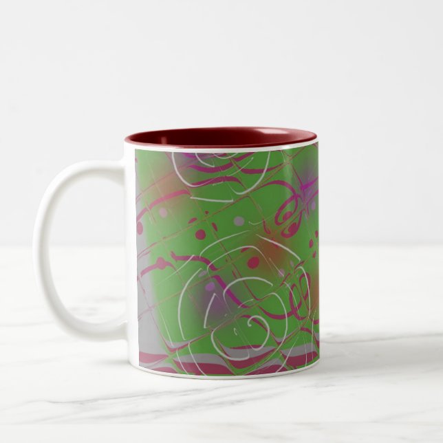Taza Bicolor Giro abstracto moderno (Izquierda)