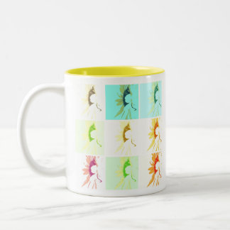 Taza Bicolor Giros de arte pop
