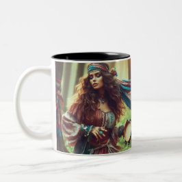 TAZA BICOLOR GITANA BAILANDO
