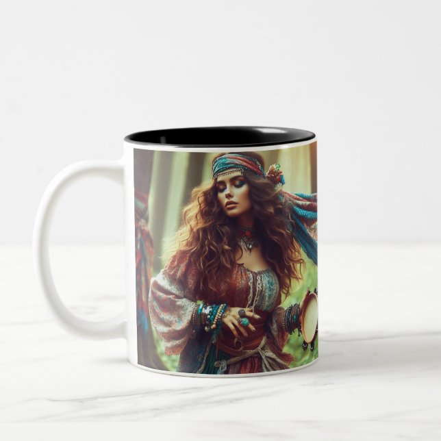 TAZA BICOLOR GITANA BAILANDO (Izquierda)