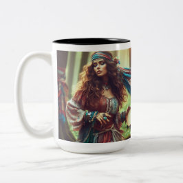 TAZA BICOLOR GITANA BAILANDO