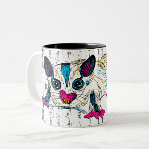 Taza Bicolor Glider de azúcar colorido Arte moderno personaliz
