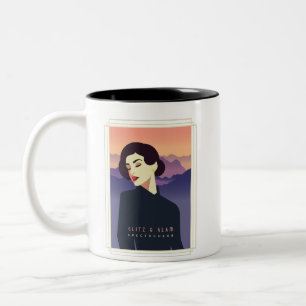 Taza Bicolor Glitzy y Glam Art Deco Paris Mug
