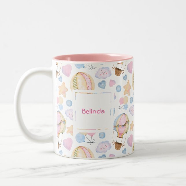 Taza Bicolor Globo de aire caliente Modelo acuático sinusal (Izquierda)