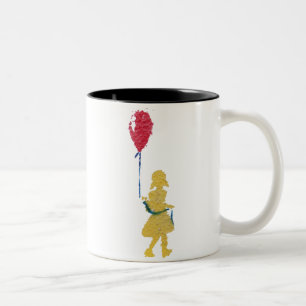 Taza Bicolor globo rojo.