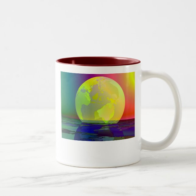 Taza Bicolor Globo transparente (Derecha)