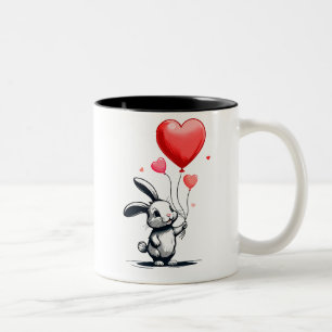 Taza Bicolor Globos de amor conyugal