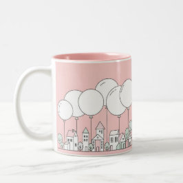 Taza Bicolor Globos por la ciudad de Natasha Us