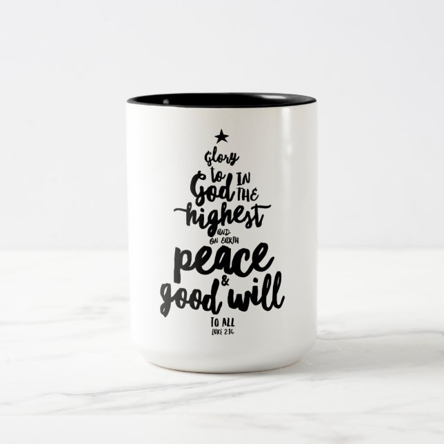 Taza Bicolor Gloria a los Navidades de Dios (Centro)