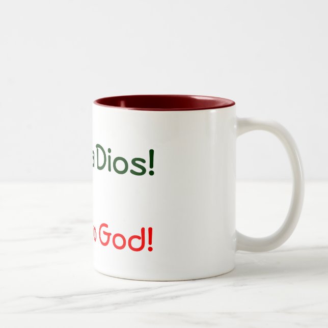 Taza Bicolor ¡Gloria un Dios! , (Derecha)