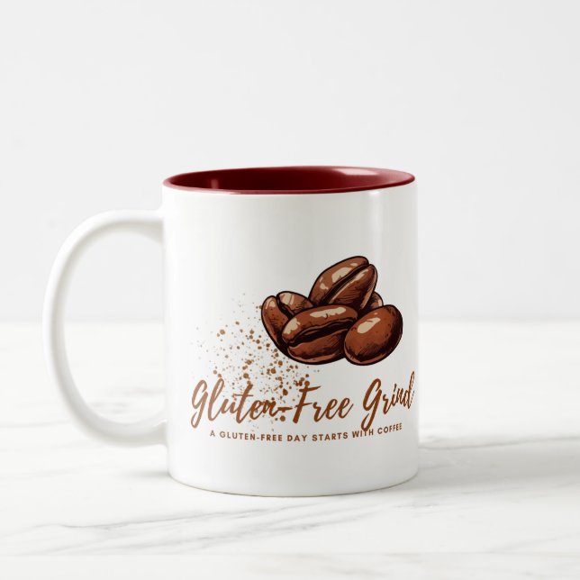 Taza Bicolor Gluten Free Grind - Gluten Free Theme Mug (Izquierda)