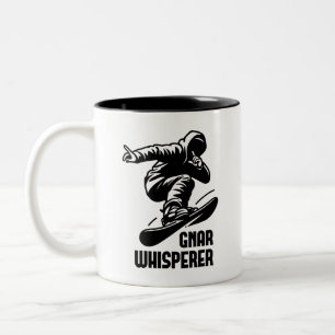 Taza Bicolor Gnar Whisperer Snowboarding