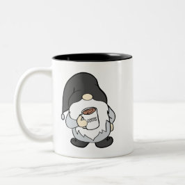 Taza Bicolor Gnome de granja con tazón de café lleno