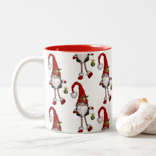 Taza Bicolor Gnome de Navidades personalizados personalizados