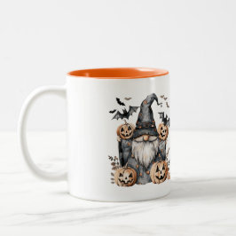 Taza Bicolor Gnome del asistente de Halloween