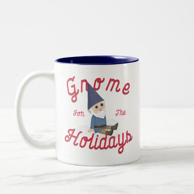 Taza Bicolor Gnome Para Las Vacaciones (Izquierda)