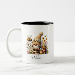 Taza Bicolor Gnome y Bee Personalized Mug