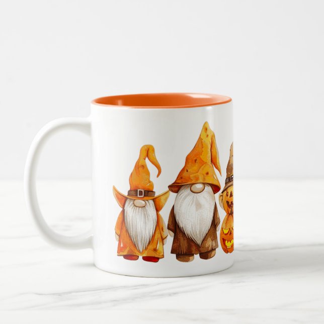 Taza Bicolor Gnomes de truco o trato (Izquierda)