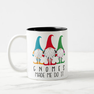Taza Bicolor Gnomes me hizo hacerlo navidades nórdicos santa gn