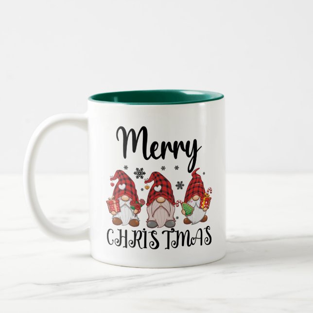 Taza Bicolor Gnomes Navidades de Feliz Navidad Gnomies (Izquierda)