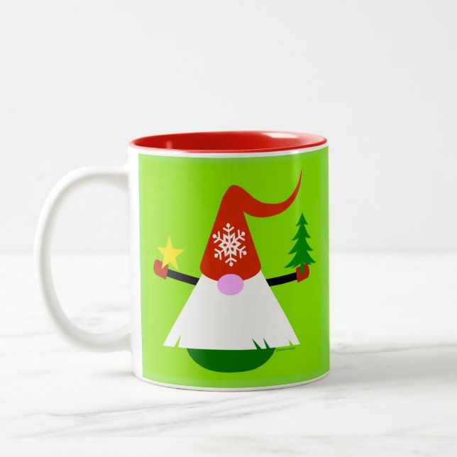 Taza Bicolor Gnomo de Navidad  (Izquierda)