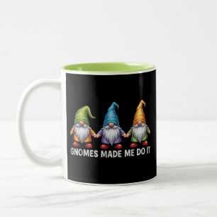 Taza Bicolor Gnomos de jardín divertidos Los gnomos me hicieron