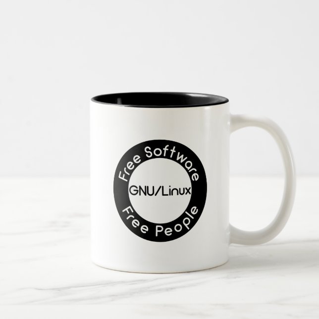 Taza Bicolor GNU/Linux (Derecha)