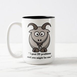 Taza Bicolor Goat Mug - ''Tengo 99 problemas y tú podrías estar