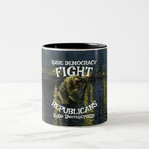 TAZA BICOLOR GOBERNADOR FBI FEMA VOTAR PARTIDO DEMÓCRATA 2026 2