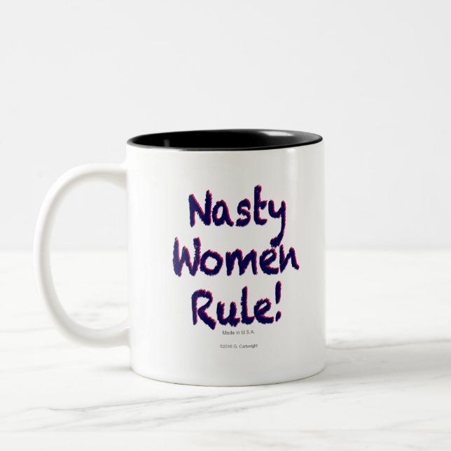 Taza Bicolor Gobierno de las mujeres desagradables (Izquierda)