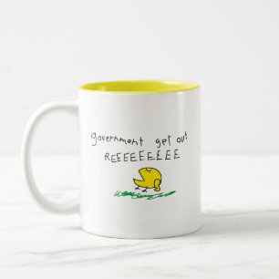 Taza Bicolor Gobierno fuera REE SNEKDERECHA Bandera de Gadsden