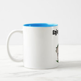 Taza Bicolor Goblin Rider Ox Racer Fantasy Art Coffee Mug