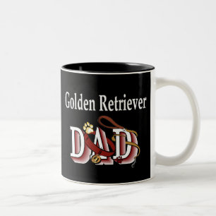 Taza Bicolor Golden Retriever Dad Mug