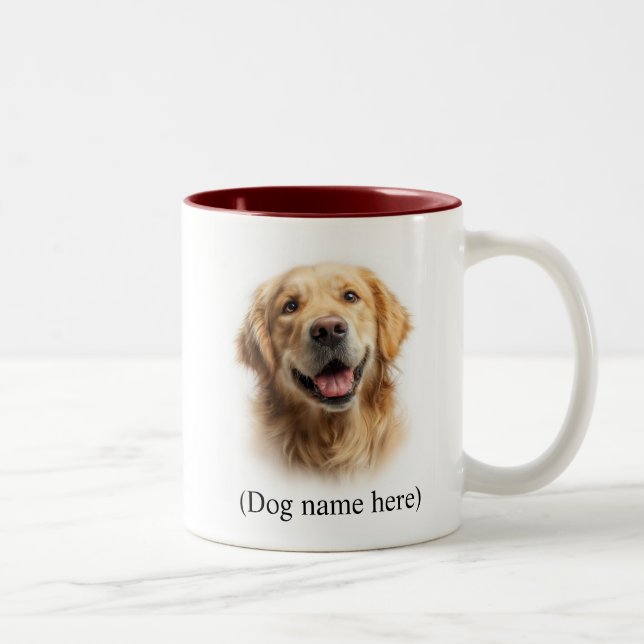 Taza Bicolor Golden Retriever Mom Dog Love (Derecha)